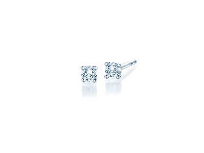 Ear studs Modern in 14K white gold with diamonds 0.10ct G/SI
