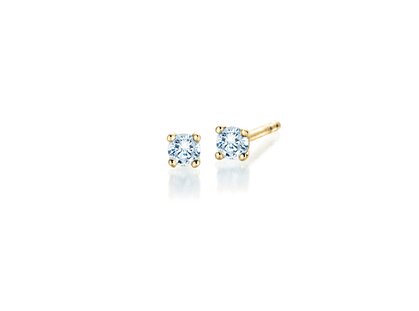 Ear studs Modern in 18K yellow gold with diamonds 0.20ct G/SI