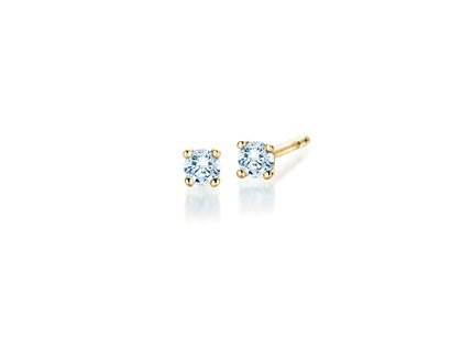 Studs Modern Lab-grown diamond in 14K yellow gold with lab-grown diamonds 0.20ct E/VS