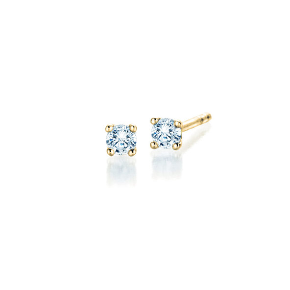 Studs Modern Lab-grown diamond in 14K yellow gold with lab-grown diamonds 0.20ct E/VS
