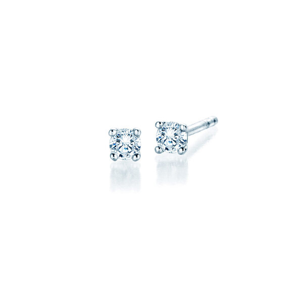 Studs Modern Lab-grown diamond in 18K white gold with lab-grown diamonds 0.20ct E/VS
