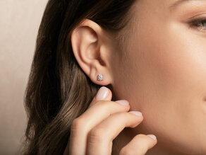 Studs Modern Lab-grown diamond in 14K white gold with lab-grown diamonds 1.00ct E/VS