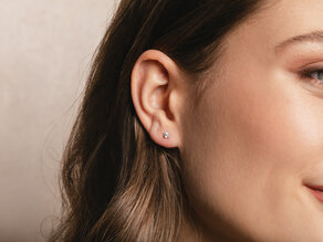 Studs Modern Lab-grown diamond in 18K white gold with lab-grown diamonds 0.20ct E/VS