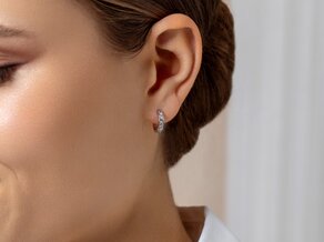 Earrings Alliance in 14K yellow gold with diamonds 0.48ct G/SI