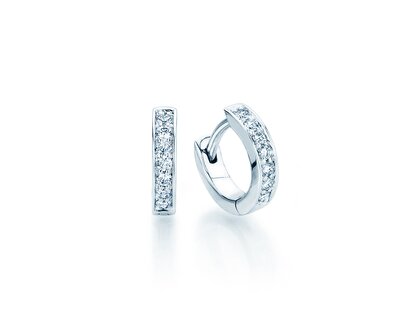 Earrings Alliance in 14K white gold with diamonds 0.14ct G/SI