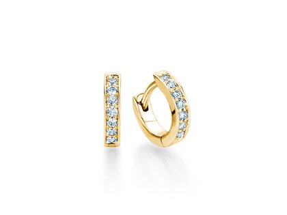 Earrings Alliance in 14K yellow gold with diamonds 0.14ct G/SI