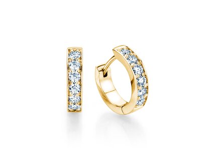 Earrings Alliance in 18K yellow gold with diamonds 0.36ct G/SI