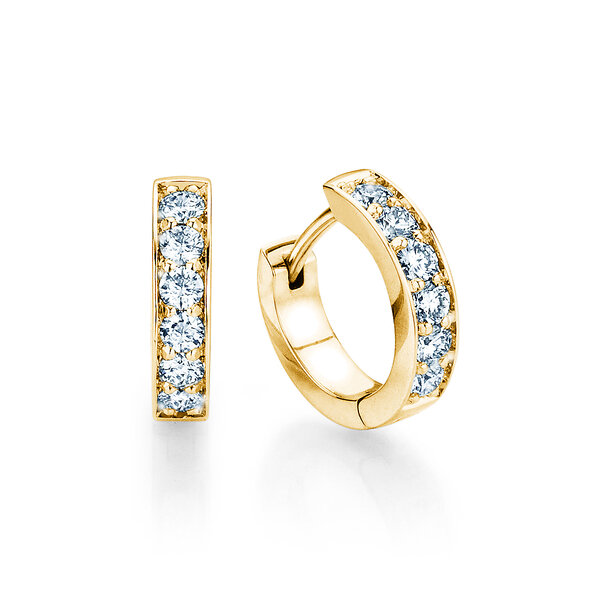 Earrings Alliance in 18K yellow gold with diamonds 0.36ct G/SI