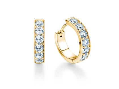 Earrings Alliance in 14K yellow gold with diamonds 0.48ct G/SI