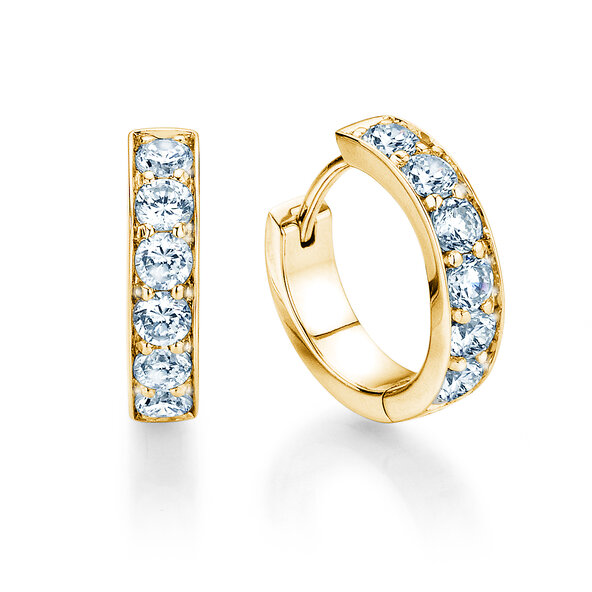 Earrings Alliance in 14K yellow gold with diamonds 0.48ct G/SI