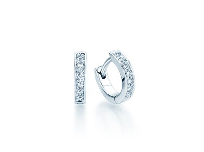 Earrings Alliance in 14K white gold with diamonds 0.24ct G/SI