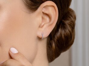 Earrings Dawn in 14K white gold with diamonds 0.16ct G/SI