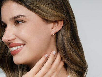 Earrings Dawn in 14K white gold with diamonds 0.16ct G/SI