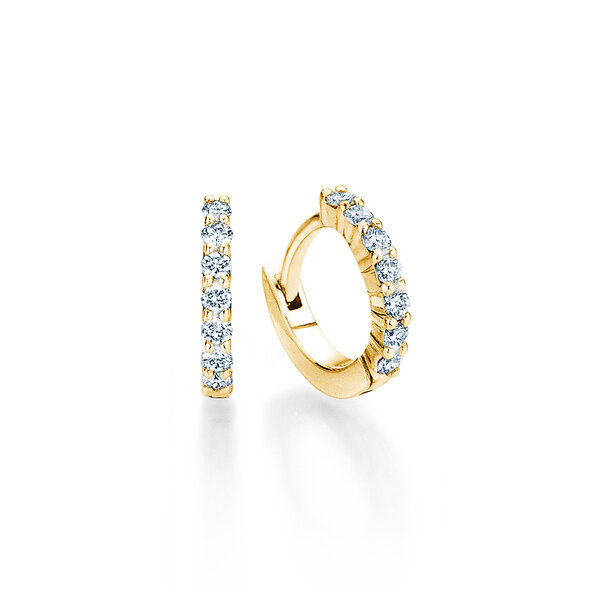 Earrings Dawn in 14K yellow gold with diamonds 0.16ct G/SI