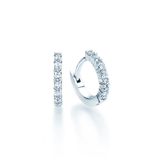 Earrings Dawn in 14K white gold with diamonds 0.16ct G/SI