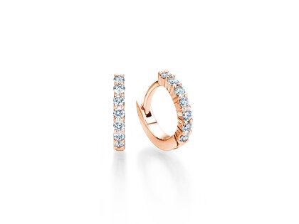 Earrings Dawn in 18K rosé gold with diamonds 0.16ct G/SI