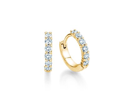 Earrings Dawn in 18K yellow gold with diamonds 0.36ct G/SI