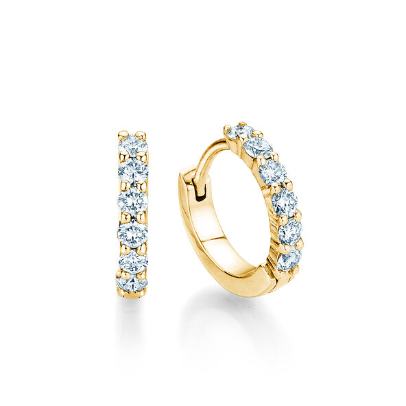 Earrings Dawn in 18K yellow gold with diamonds 0.36ct G/SI