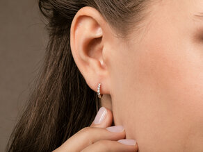 Earrings Dawn in 14K white gold with diamonds 0.24ct G/SI