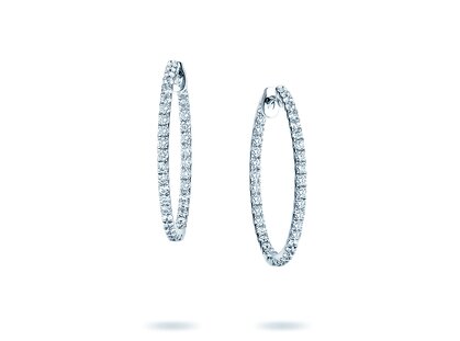 Earrings Diamond Hoops