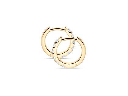 Earring Dusk in 9K yellow gold with diamonds 0.24ct
