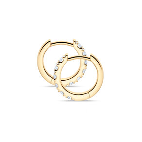 Earring Dusk in 9K yellow gold with diamonds 0.24ct