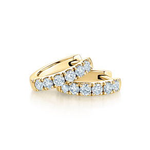 Earring Dusk in 9K yellow gold with diamonds 0.24ct
