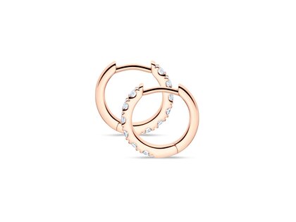Earrings Dusk in 14K rosé gold with diamonds 0.14ct G/SI
