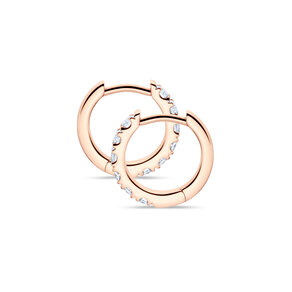 Earrings Dusk in 14K rosé gold with diamonds 0.14ct G/SI