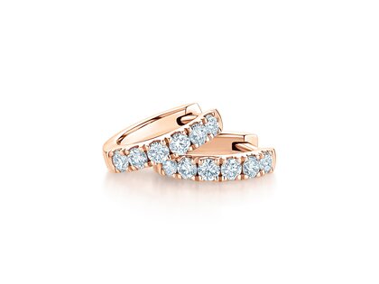 Earrings Dusk in 14K rosé gold with diamonds 0.14ct G/SI