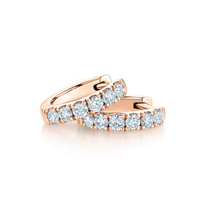 Earrings Dusk in 14K rosé gold with diamonds 0.14ct G/SI