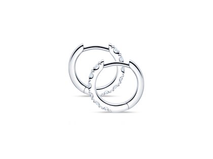 Earrings Dusk in 14K white gold with diamonds 0.48ct G/SI