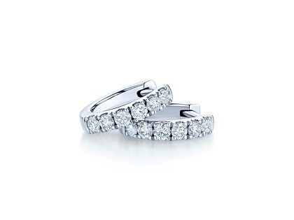 Earrings Dusk in 14K white gold with diamonds 0.48ct G/SI