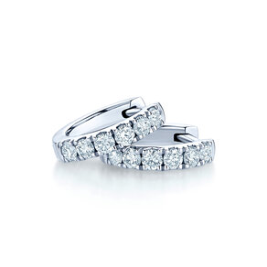 Earrings Dusk in 14K white gold with diamonds 0.48ct G/SI