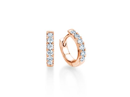 Earrings Dusk in 14K rosé gold with diamonds 0.14ct G/SI