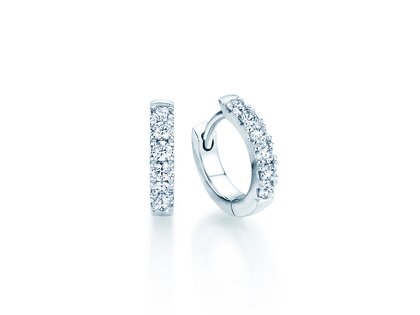Earrings Dusk in 14K white gold with diamonds 0.14ct G/SI