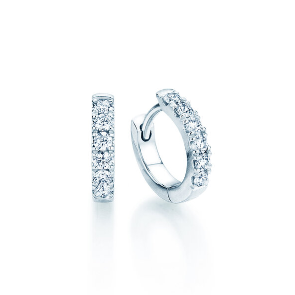 Earrings Dusk in 14K white gold with diamonds 0.14ct G/SI