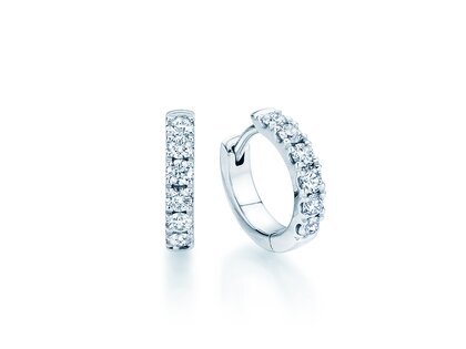Earrings Dusk in 14K white gold with diamonds 0.48ct G/SI