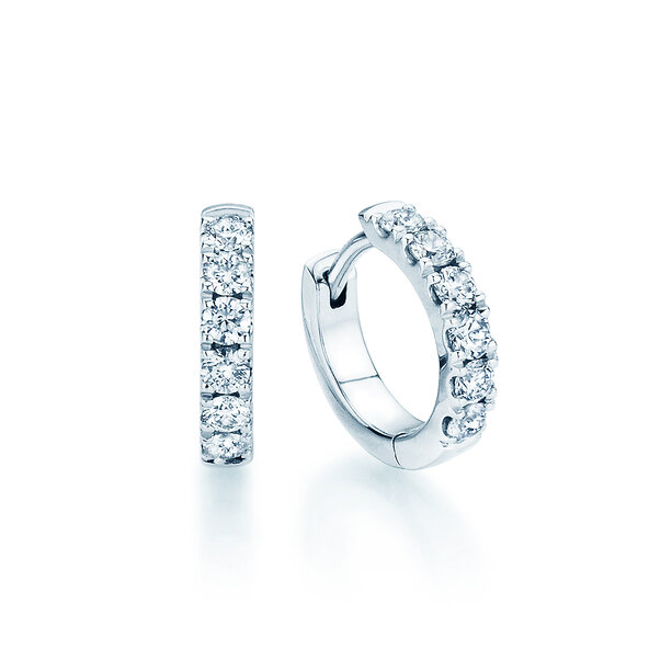 Earrings Dusk in 14K white gold with diamonds 0.48ct G/SI