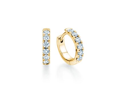 Earrings Dusk in 18K yellow gold with diamonds 0.36ct G/SI