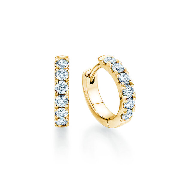 Earrings Dusk in 18K yellow gold with diamonds 0.36ct G/SI