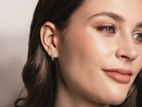 Earrings Dusk in 14K rosé gold with diamonds 0.14ct G/SI