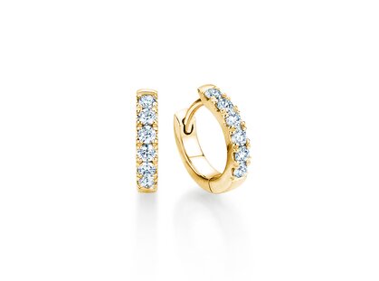Earrings Dusk in 14K yellow gold with diamonds 0.24ct G/SI