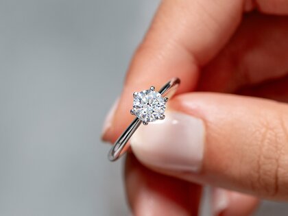 Engagement ring Heaven 6 in 9K white gold with diamond 0.75ct G/SI