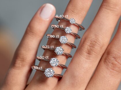 Engagement ring The One in silver 925/- with diamond 0.15ct G/IF