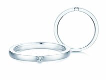 Engagement ring Infinity in silver 925/- with diamond 0.10ct G/SI
