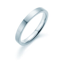Ring for men Modern 3mm in platinum 950/- matt
