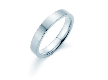 Ring for men Modern 4mm in platinum 950/- matt