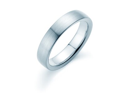 Anillo para hombre Infinity 5mm en platino 950/- mate