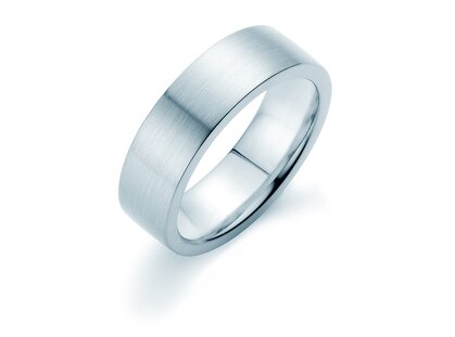 Ring for men Modern 7mm in platinum 950/- matt
